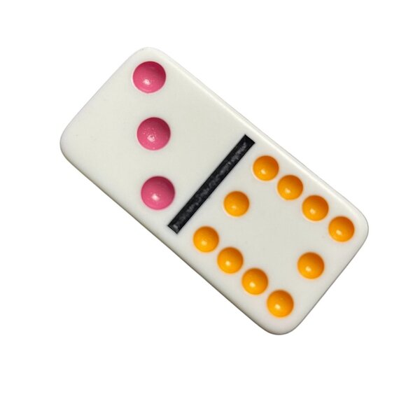 Double Twelve Dominoes Replacement Tile 3 10 Color Dot mq - Picture 2 of 3